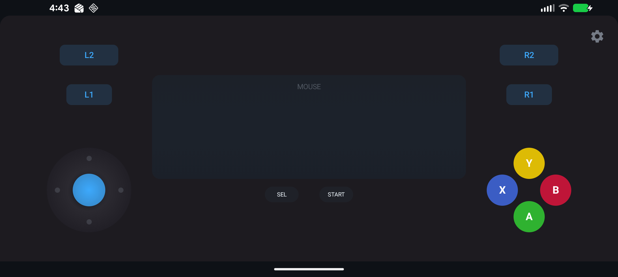 Game controller interface with customizable buttons